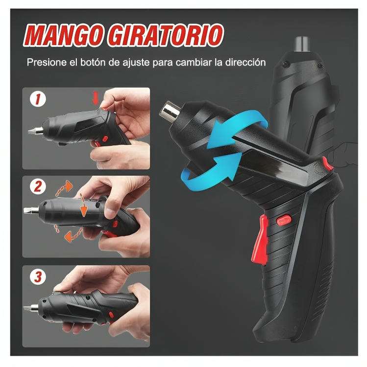Mini Taladro/Atornillador 47 Pro – Todo en Uno con Maletín